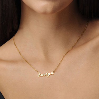 Minimalist Name Necklace - Personalised Necklace - Birthday Gifts for Her - Custom Necklace - Necklaces for Girlfriend Necklace Gold Brother & Sisters
